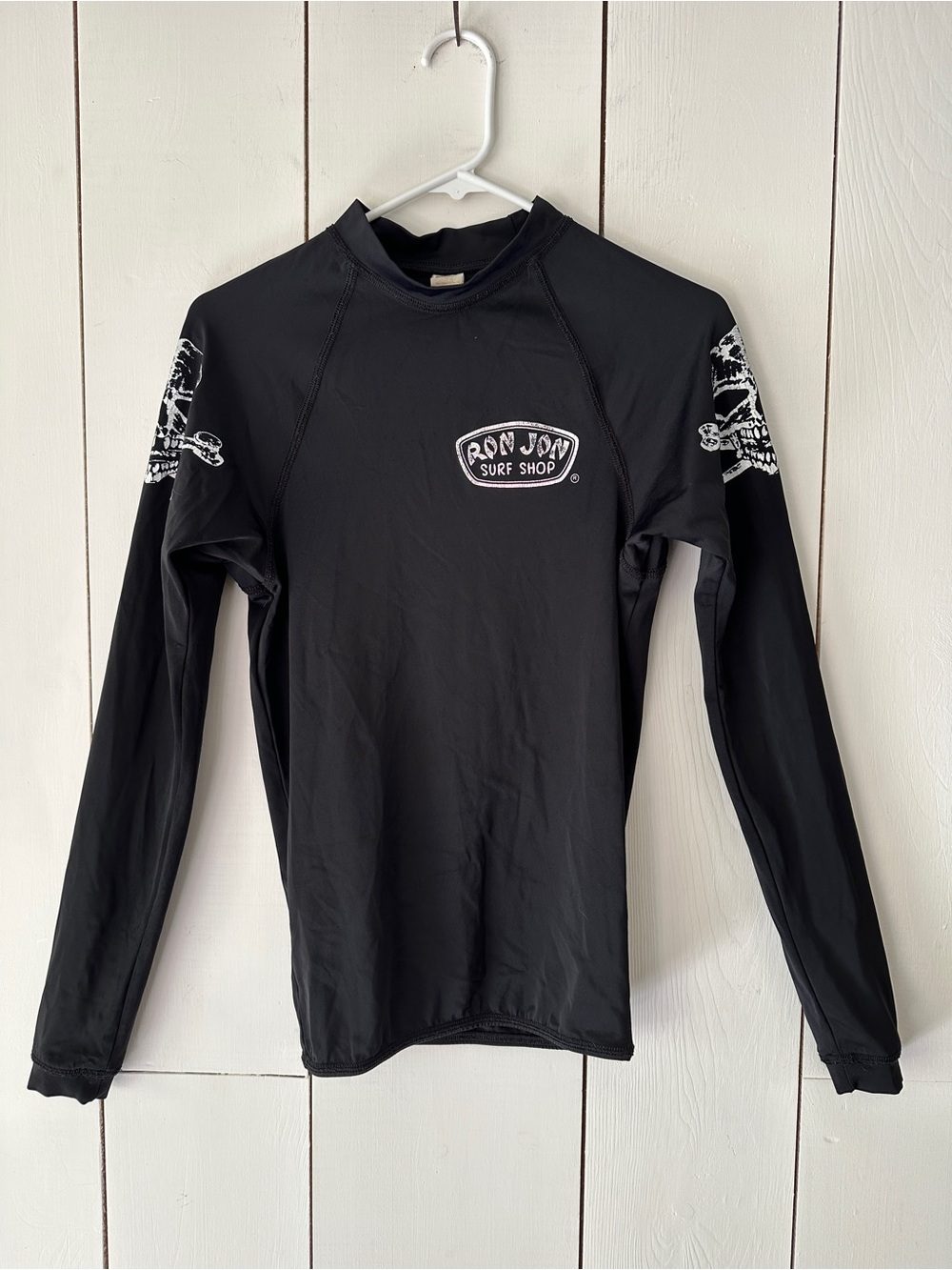 Ron Jon Surf Shop Black Long Sleeve UV Rash Guard XS Sun Shirt
